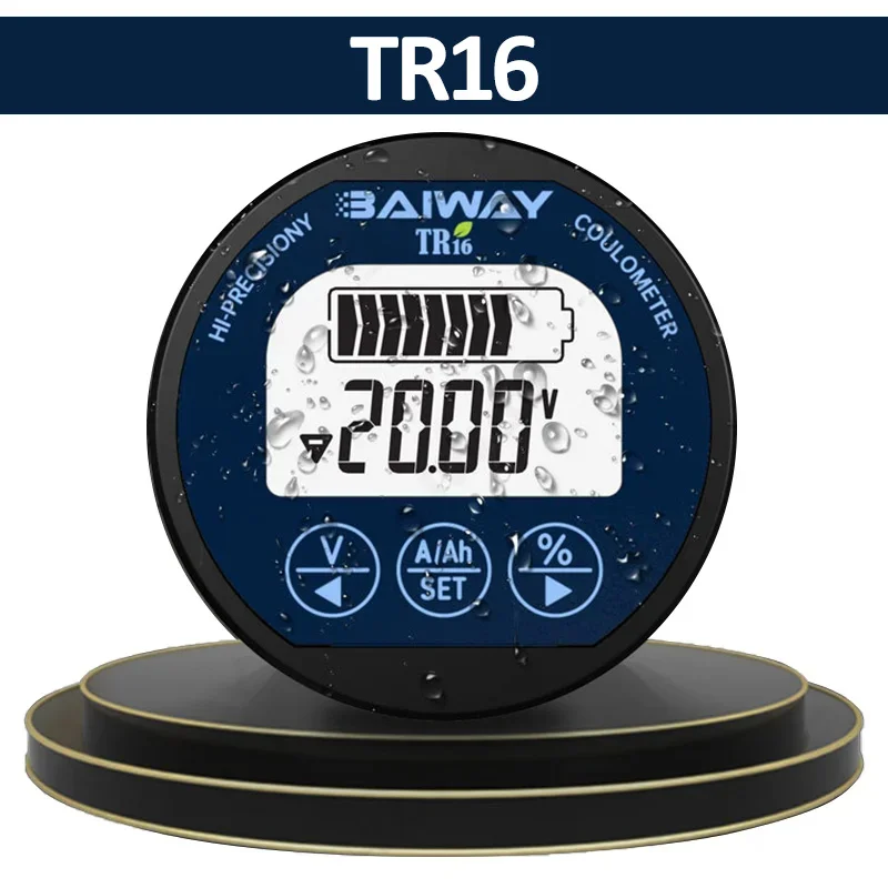 Водонепроницаемый Вольтметр Амперметр Постоянного Тока 8-120 В Счетчик Кулонов 50 А