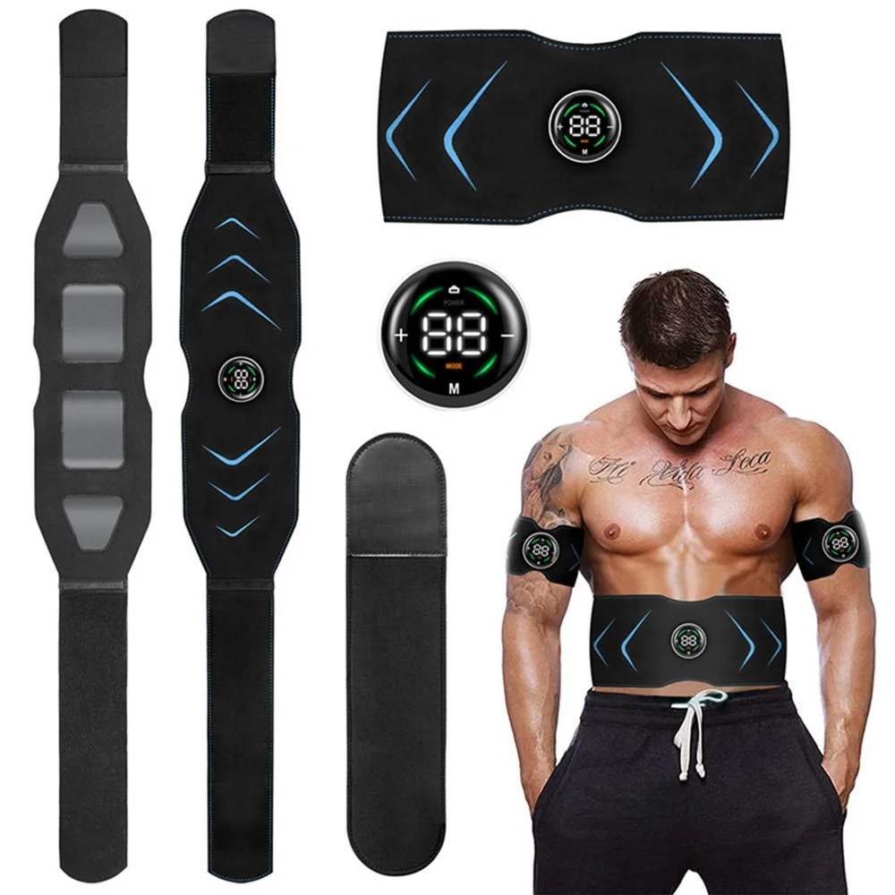 

EMS Muscle Stimulation Abdominal Body Slimming Electric Smart ABS Trainer Arm Leg Waist Weight Loss Home Fitness Vibration Belt