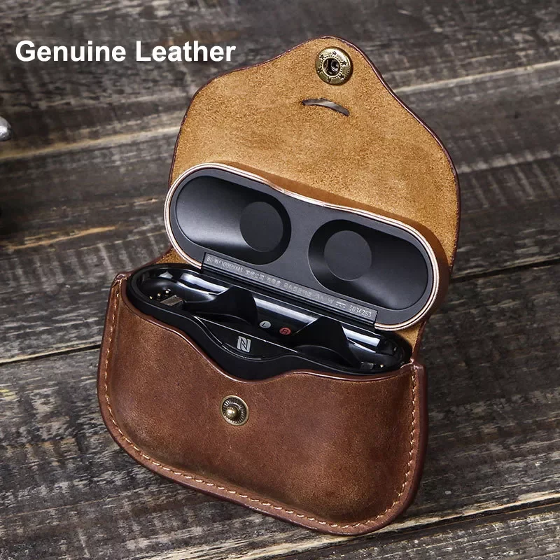 

2022 Genuine Leather Case for SONY WF-1000XM3 Bluetooth Wireless Earphone Bag Charging Box for SONY WF 1000 XM3 Cover Funda