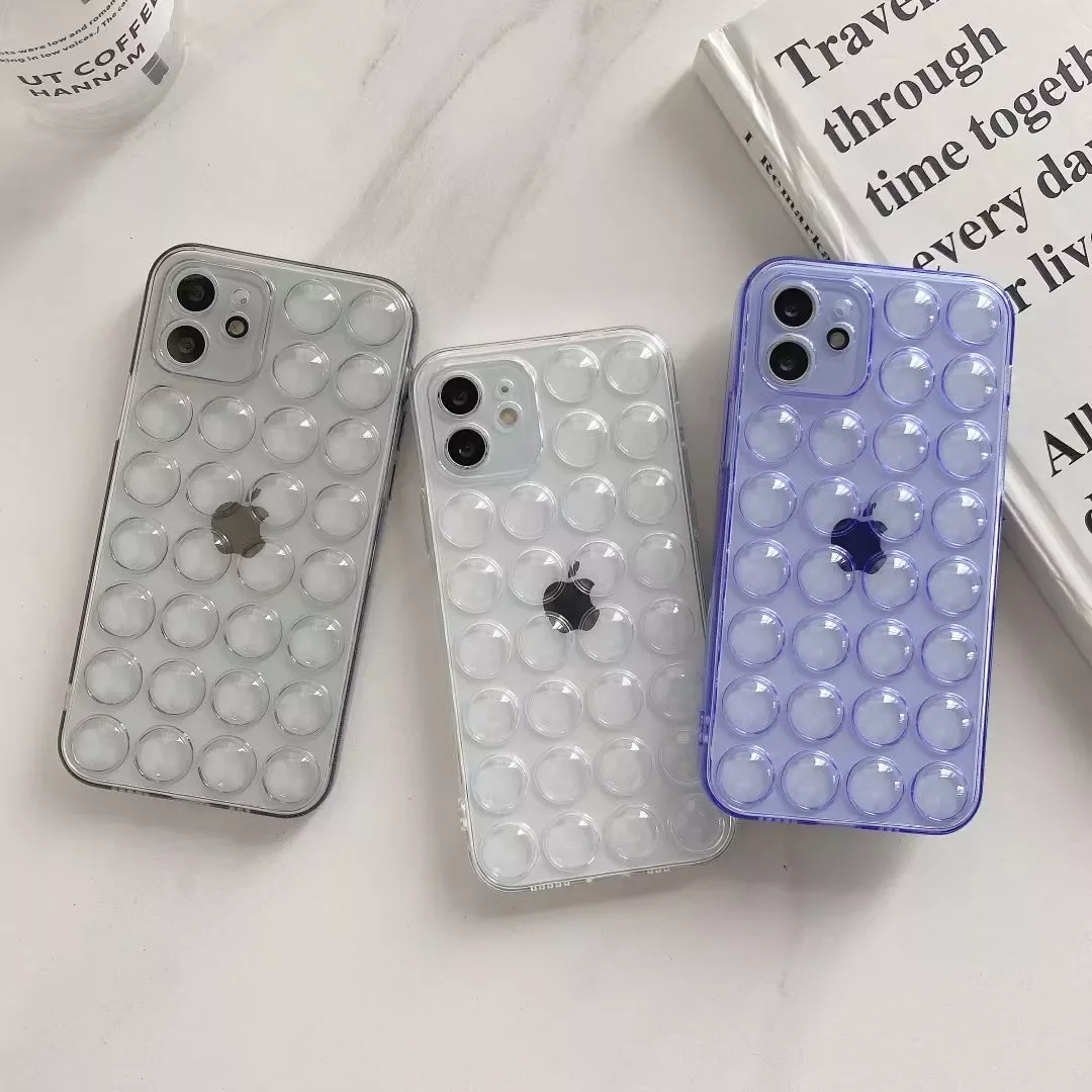 

Suitable for IPhone 12pro Max Bubble Mobile Phone Case Iphone11 All-inclusive 7plus Transparent XS Soft Silicone Case