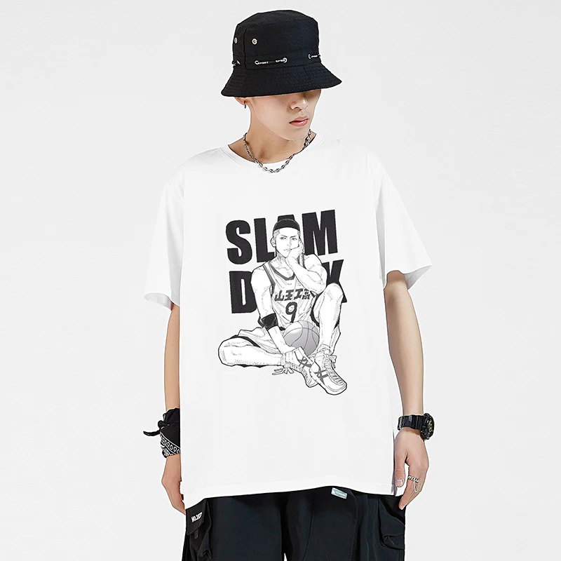 

Anime Slam Dunk Casual Men'S And Women'S Crewneck T-Shirts Quality Cotton Oversized S-4XL Streetwear Men'S Short-Sleeved Top