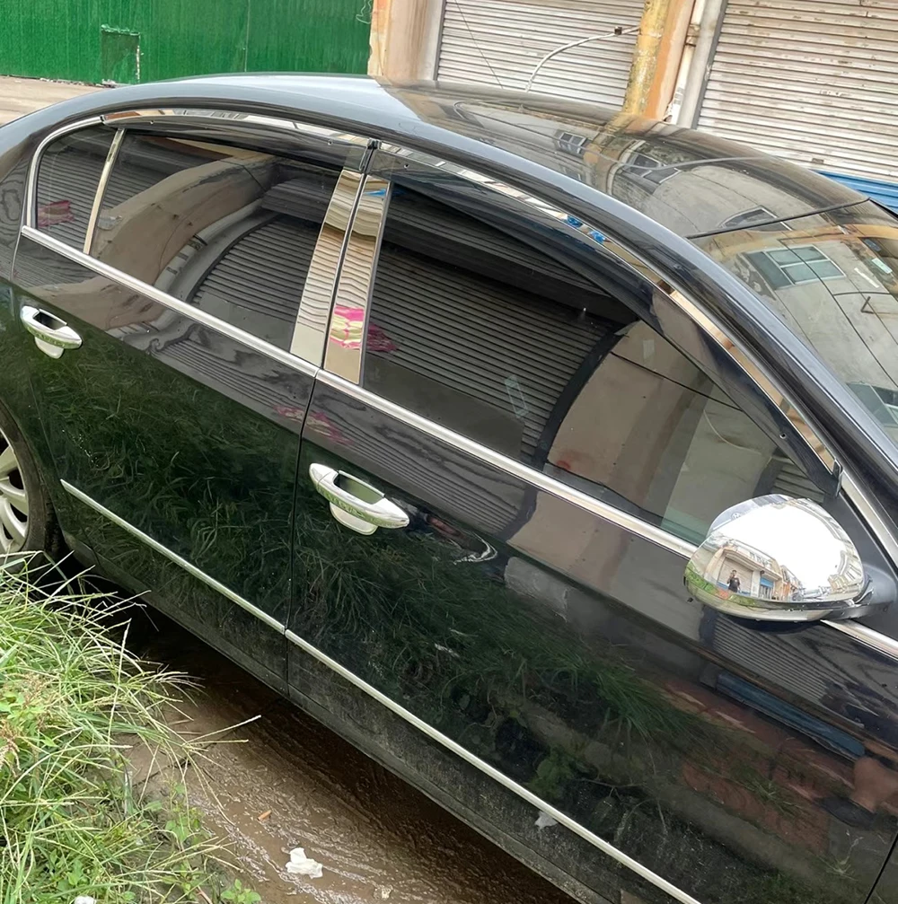 Фото Накладки на стойки окон для Volkswagen Passat B6 (2006-2011), 6 шт./компл. №2
