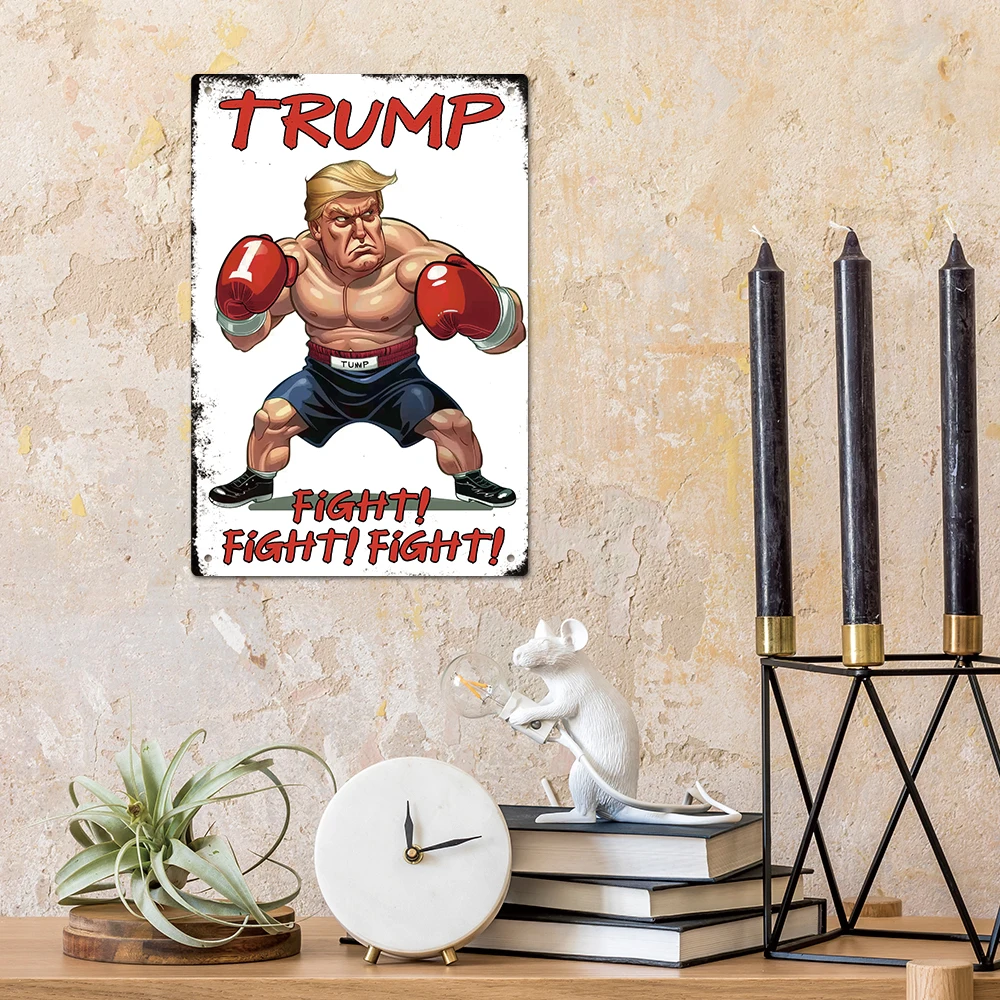 Putuo Decor Винтажная Металлическая Вывеска Трампа 1 Шт. Настенный Декор Для Дома