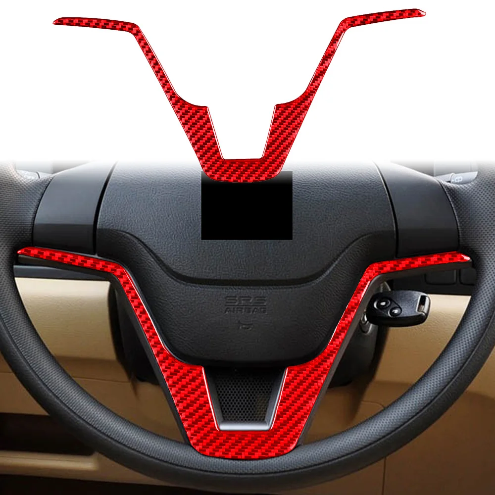 

Real Carbon Fiber For Honda CRV 2007-2011Car steering wheel panel Decoration Lnterior Stickers Auto Modification Accessories