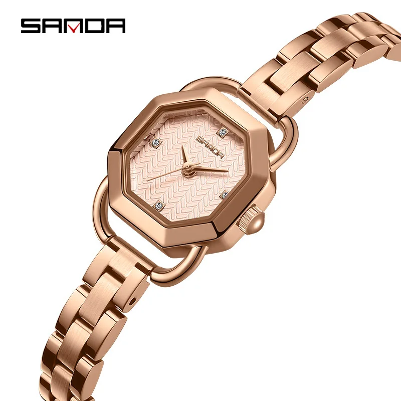 

Sanda 1129 New Design Elegant Octangon Dial Quartz Movement Fashion Ladies Outdoor Water Resistant Analog Wrist Watch