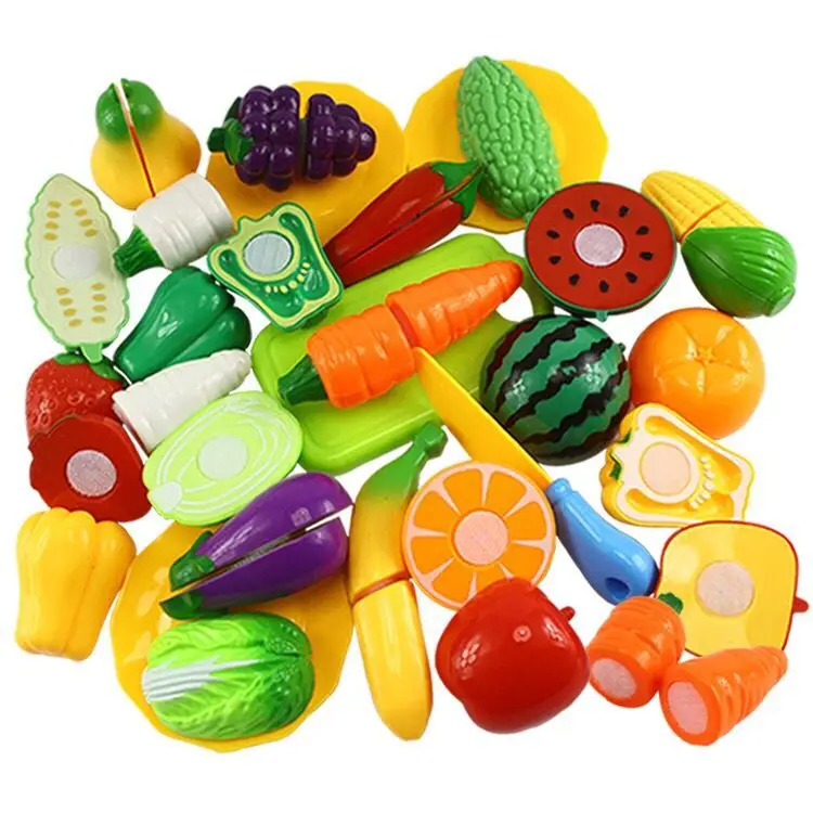 Children's Play House Simulation Cut Fruit Toy Vegetable Pizza Cutie Le Plastic Toy Fruit Set images - 6