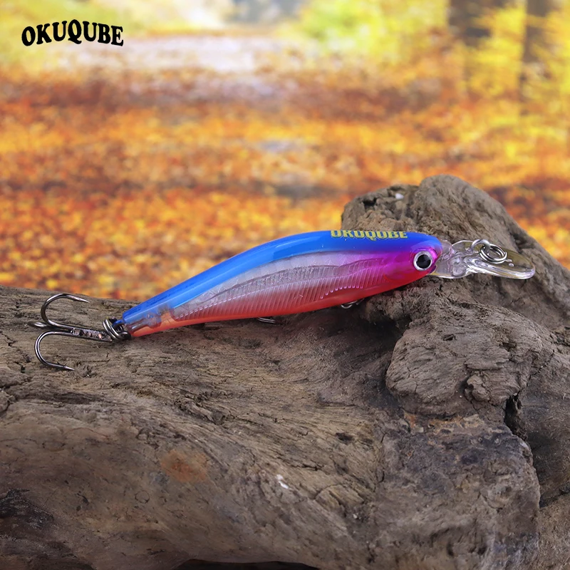 

6.5g 8cm MINNOW Lure Built-in Beads Treble Hooks Laser Coating Fishing Lure Lifelike Artificial Hard Baits For Sea River Fishing