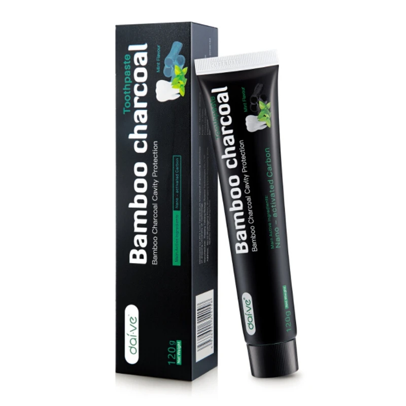 

Bamboo Charcoal Black Toothpaste Remove Stains Teeth Charcoal Toothpaste Whitening Brighten Teeth Activated Care