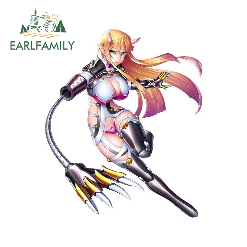 

EARLFAMILY 13cm x 10.4cm for Asaji Car Sticker Original Scratch-proof Decal Personalized Creative Sunscreen Trunk Decoration