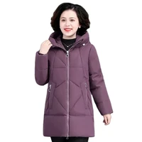 2021 winter new down parka fashion lightweight down jacket women stand up collar button zipper jakcet