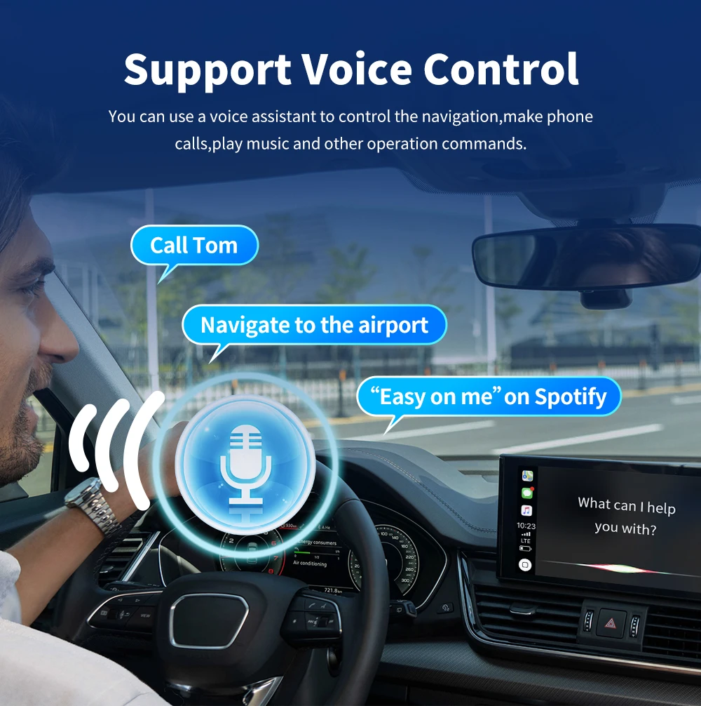 Kebidumei Mini Box проводной и беспроводной CarPlay Android Авто 2 в 1 адаптер Plug And Play для BMW Audi Toyota