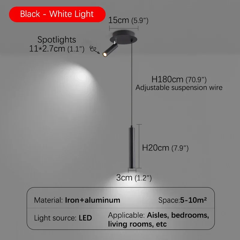 Скандинавская Подвесная лампа Hongcui современная простота прикроватная для