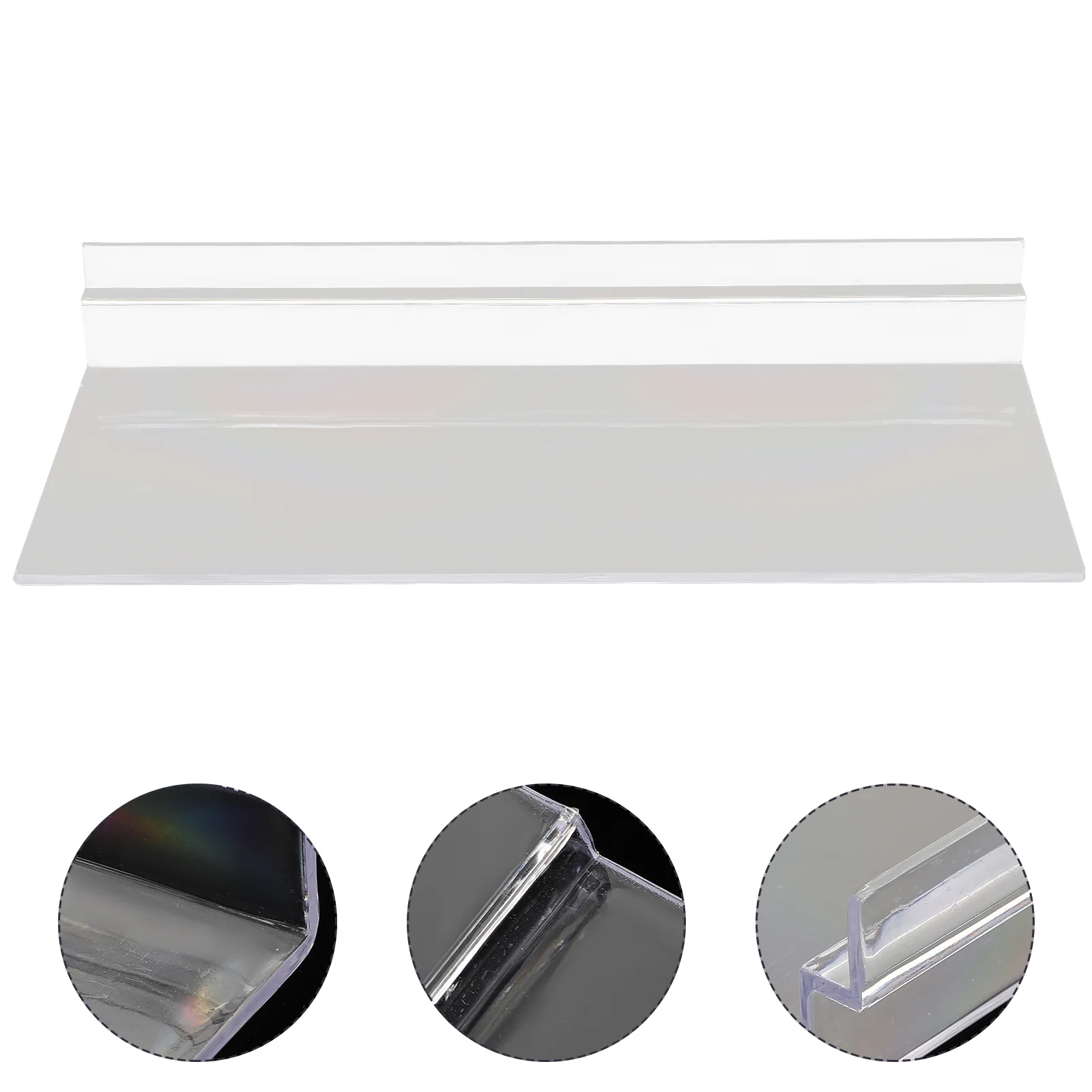 

6 Pcs Slot Display Rack Clear Shelf Shoes Retail Shelf Store Plastic