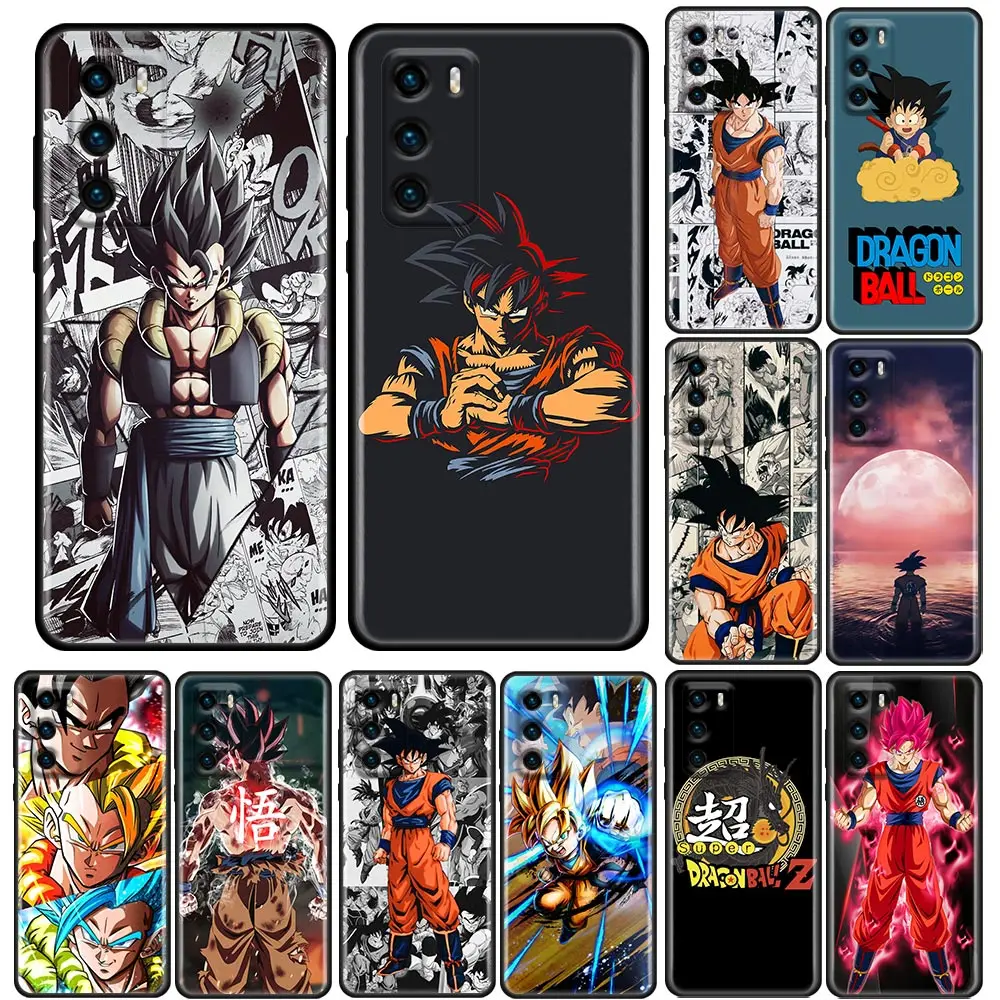 

Dragon ball Z Son Goku Phone Case for Huawei P10 P20 P30 P40 P50 P50E P Smart 2021 Pro Lite 5G Plus Soft TPU Case Cover BANDAI