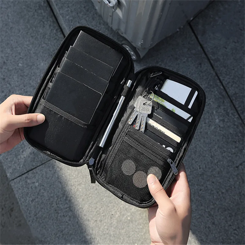 

Women Men Travel Wallet Family Passport Holder Tickets Storage Bag Wallet Credit Document Case Organizer Card ID Handbag