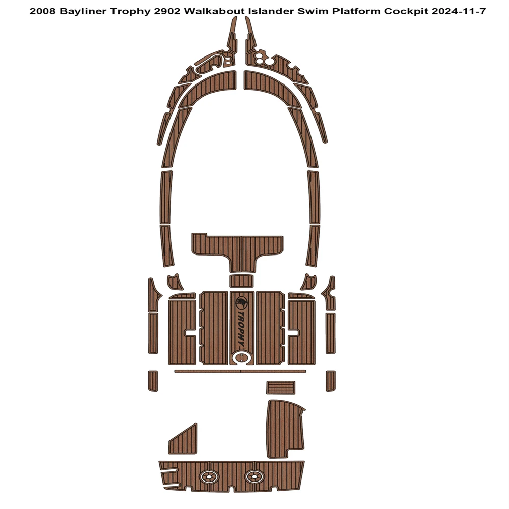 80 Bayliner Trophy 2902 Walkabout Islander Платформа для плавания Кокпит Лодка EVA Пол SeaDek MarineMat Gatorstep