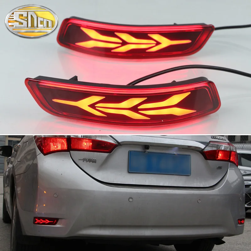 

For Toyota Corolla Altis 2014 - 2018 Multi-function Car LED Rear Fog Lamp Bumper Light Brake Light Dynamic Turn Signal Reflector