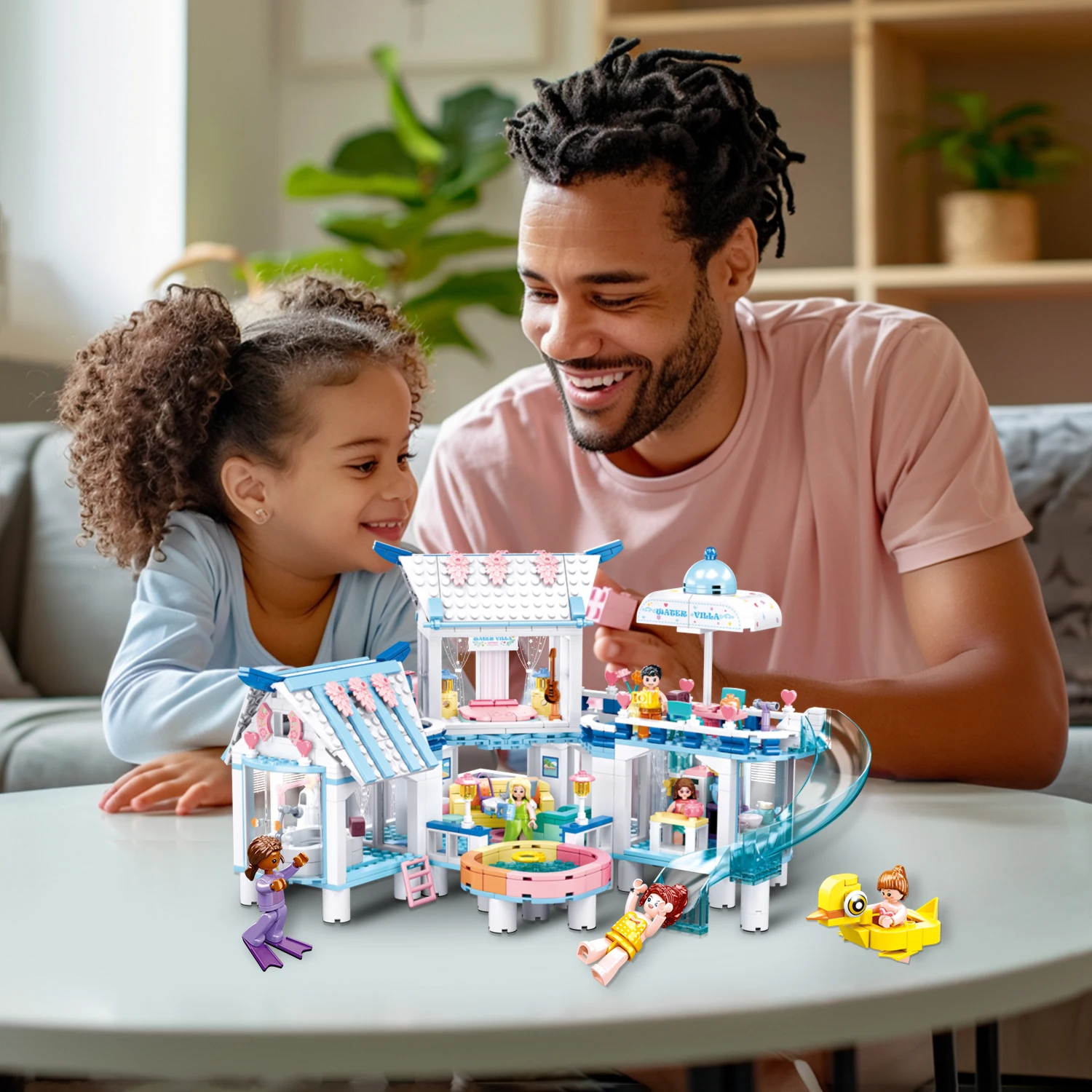 938 шт. Детский конструктор Вилла с видом на море