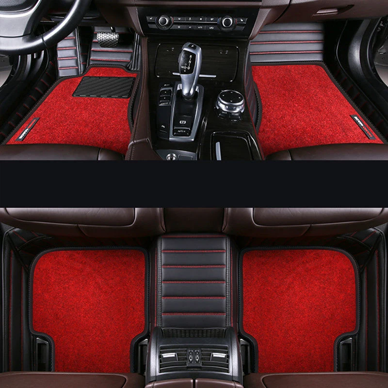 

High Quality Customized Single And Double Layer Detachable Stripe Style Car Floor Mat For HONDA Stream (7seat) 3 Rows of Mats