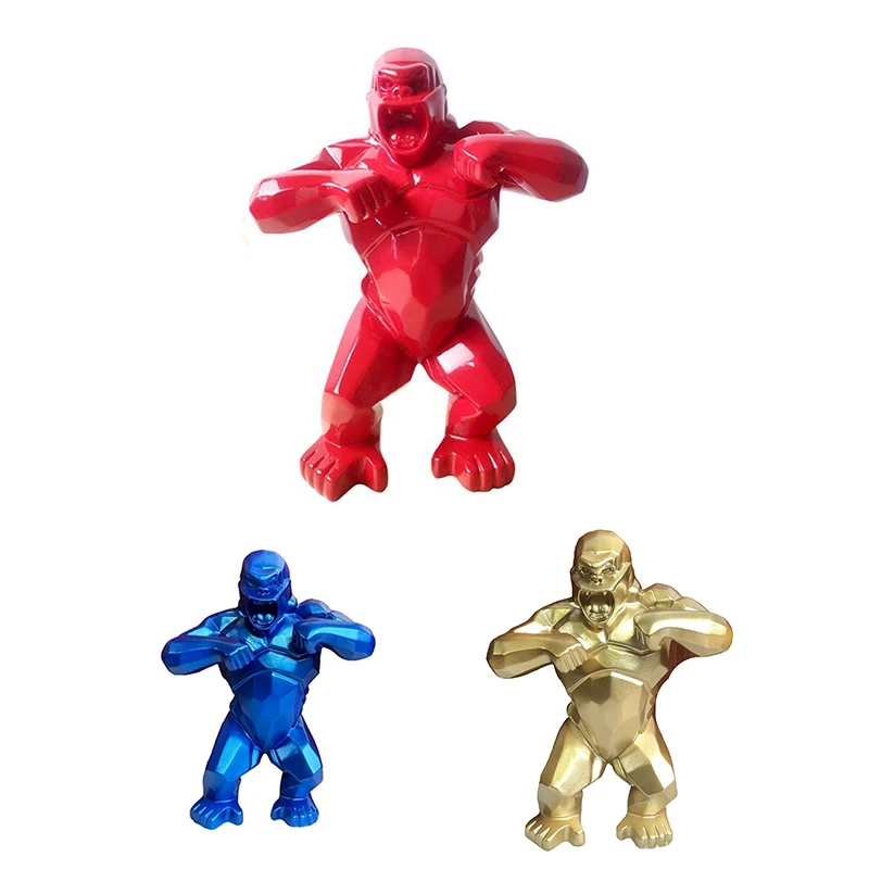 

Monkey King Kong Living Room Decoration Gorilla Sculpture Geometric Modern Statue Birthday Gift For Wedding