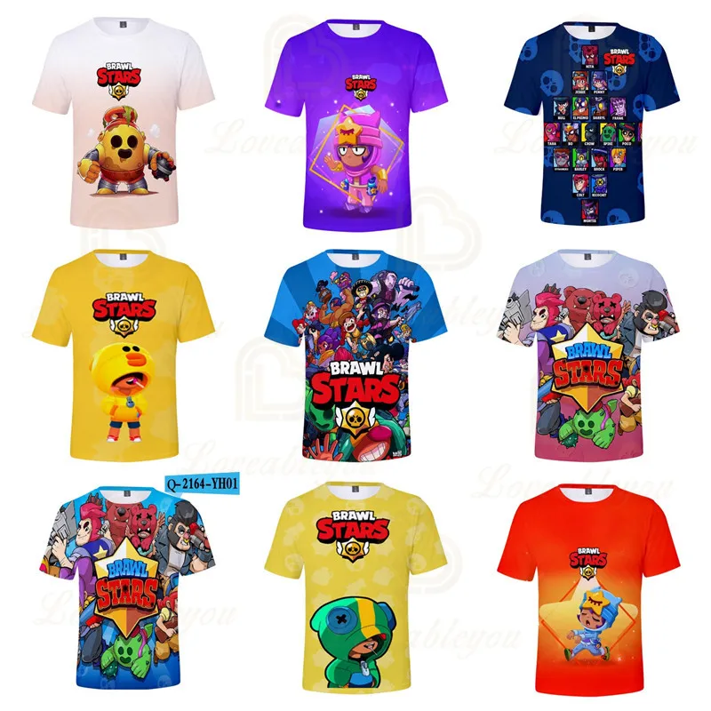 

Cartoon t shirts Browings Tick Star, 6 To 19 Years Kids T-shirt Leon Fashion 3D tees Boys Girls Tops Children Clothes
