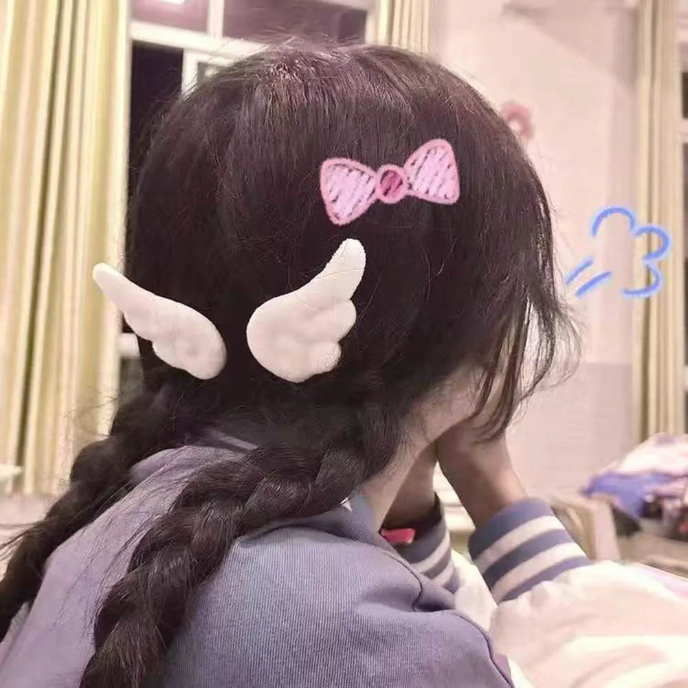 

Super Cute Angel Wing Plush Hairpin Children Girl Hair Clip Accessories Barrettes Hairgrip Headdress Headwear Hairclip Ornaments