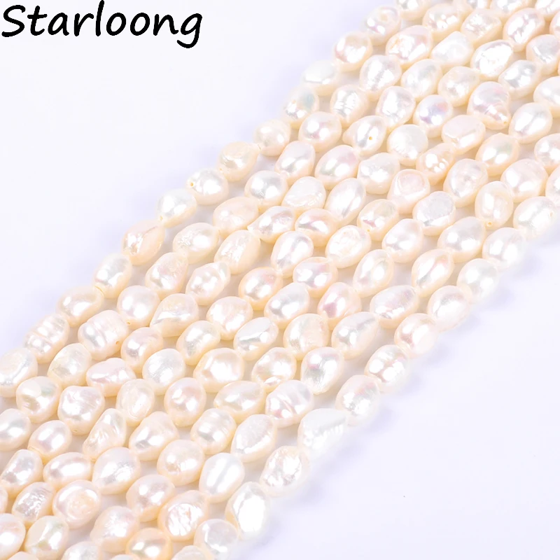 

1pack/lot 8-9mm A quality white rice oval irregular Natural freshwater Pearl Loose Beads DIY for Jewelry bracelet necklace