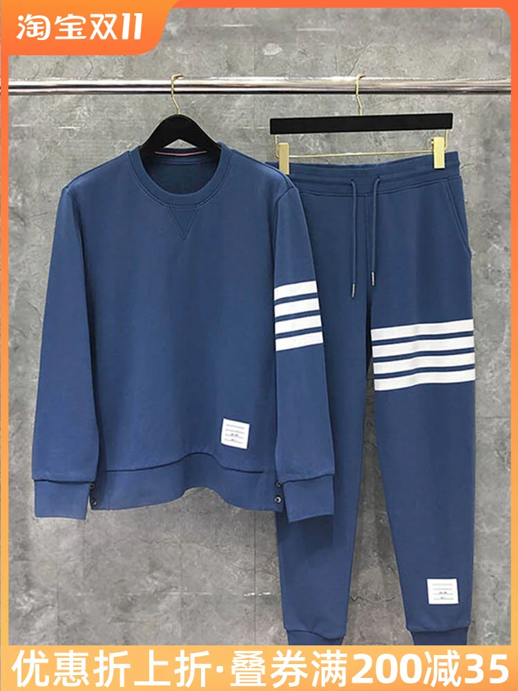 

Костюм-свитер TB, новинка осенне-зимнего сезона, модный Свободный спортивный костюм для пары в европейском и американском стиле с красной эт...