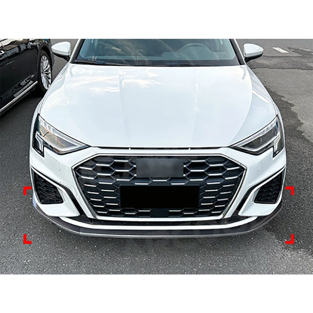 Передний спойлер для Audi A3 S3 8Y 2021+ Разделители подбородка Автомобильный бампер