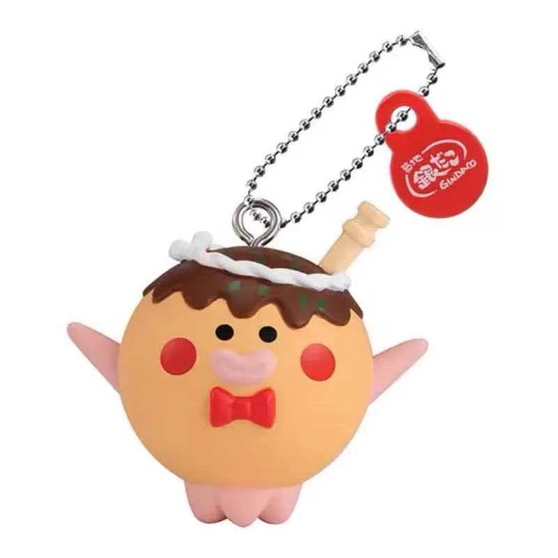 Фото Bandai Gashapon, милая кавайная фигурка, миниатюрная аниме такояки, брелок для закусок, шарики осьминога, подвеска, модель, капсульные игрушки, подарок №3