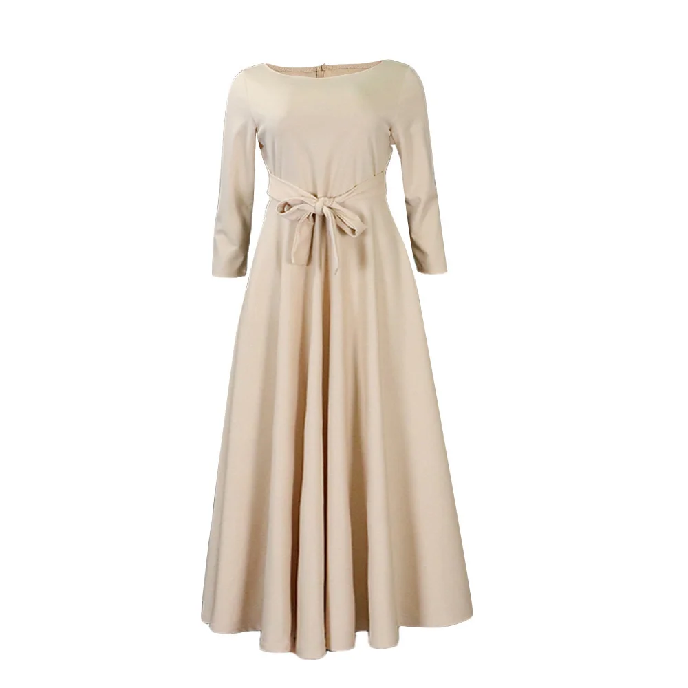 Plus Size Women Clothing 2023 New Fashion Spring Temperament Strap Large Long Dress Solid Color Elegant Casual Female Clothes