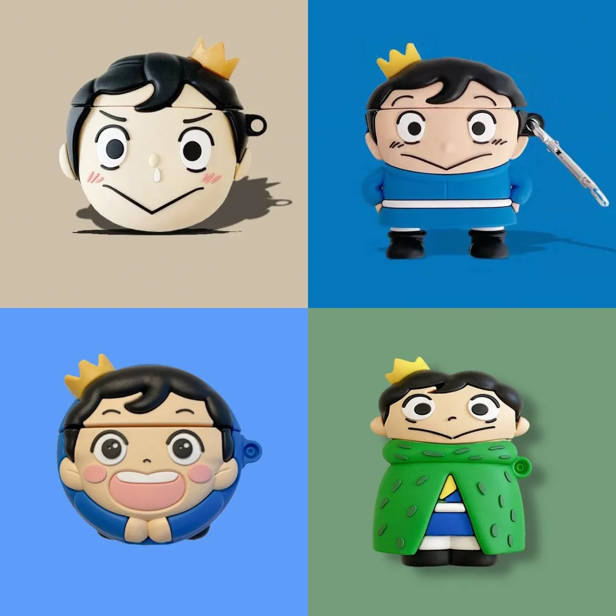 

Чехлы из японского аниме Poggi Kings для Apple Airpods 3 2021, чехол для airpods 1 2 Pro, милые мягкие 3D Мультяшные наушники