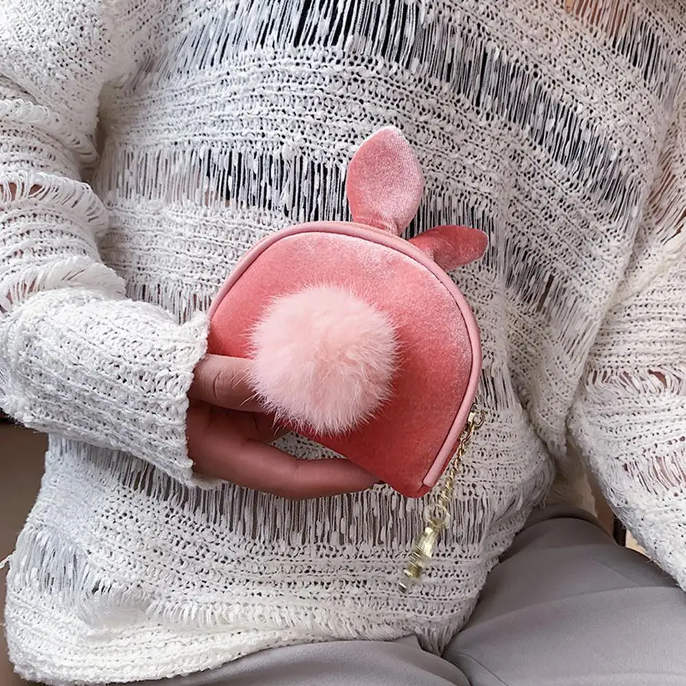

Hot Sale Coin Bag Classic Delicate Texture Ladies Small Coin Purse Fashion Rabbit Ear Clutch Women Money Wallet Card Bag