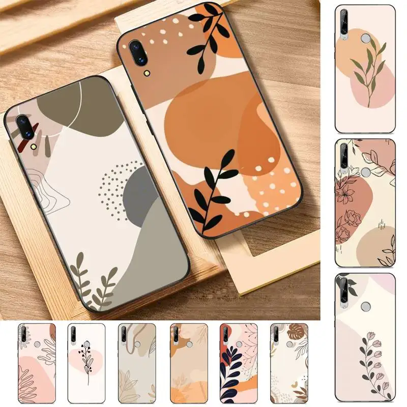 

Abstract Plants Phone Case for Huawei Y 6 9 7 5 8s prime 2019 2018 enjoy 7 plus