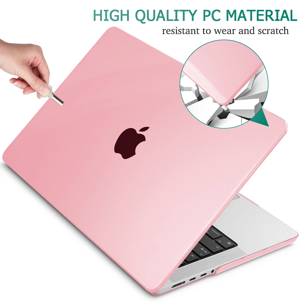 Чехол Crystal Clear Hard Shell для MacBook 2024 M4 Pro 14 16 M3 Air 13 15 A3113 A2941 A2681 M2 M1 A2337 A2338