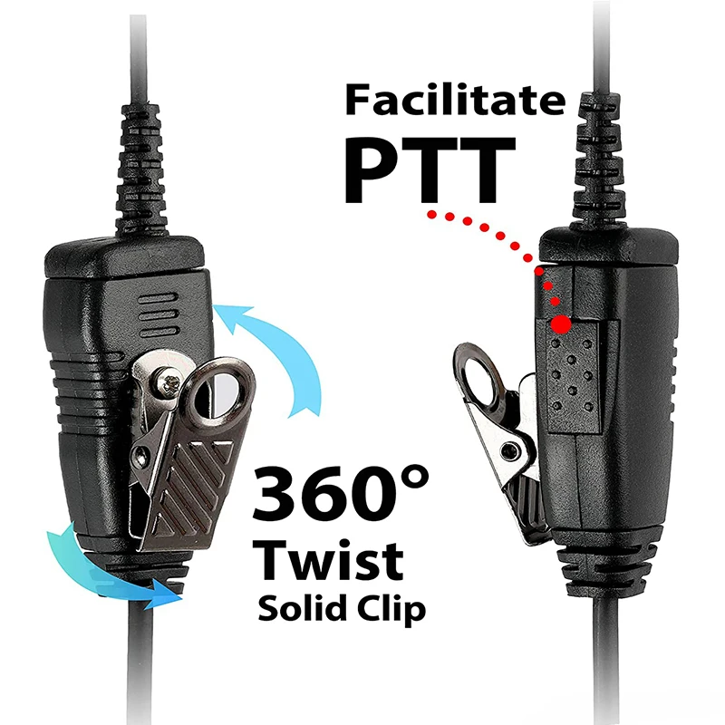 （2 PCS）Walkie Talkie Headset CP100d CP200 CP200d Radio Earpiece for Motorola BPR40 CLS 1110 1410 VL50 RDM2070D DLR1020 DLR1060 enlarge