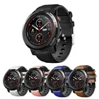 Ремешок кожаный и силиконовый для Xiaomi Huami Amazfit Stratos 3 2 2S GTR 47 мм Pace Watch, браслет для Samsung Galaxy Watch 3 45 мм