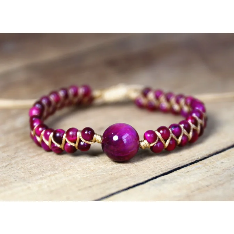 Natural Stone Beads Woven Yoga Bracelets and Bracelets for Women Men Handmade DIY Jewellery Meridian Bracelets Friendship