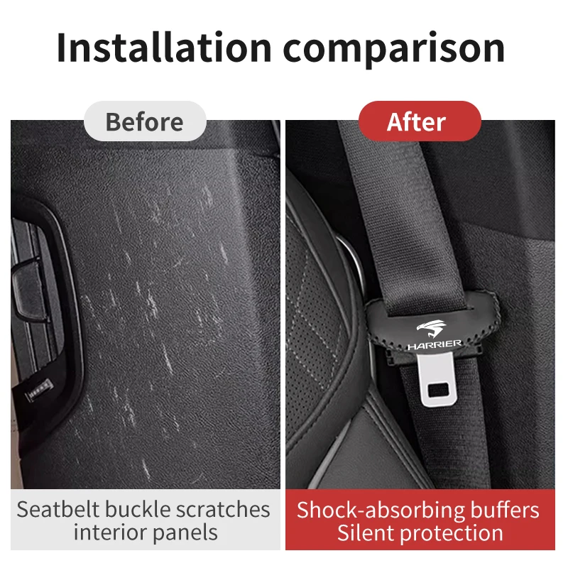 Фото Защитная накладка на пряжку ремня безопасности для Toyota Harrier 80 30 60 XU30 XU60 Venza 2020 2021, аксессуары для интерьера автомобиля №3