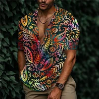 summer mens tropical hawaiian shirt 3d luxury colorful shirt men short sleeve oversized tops tees shirt homme camiseta hombre