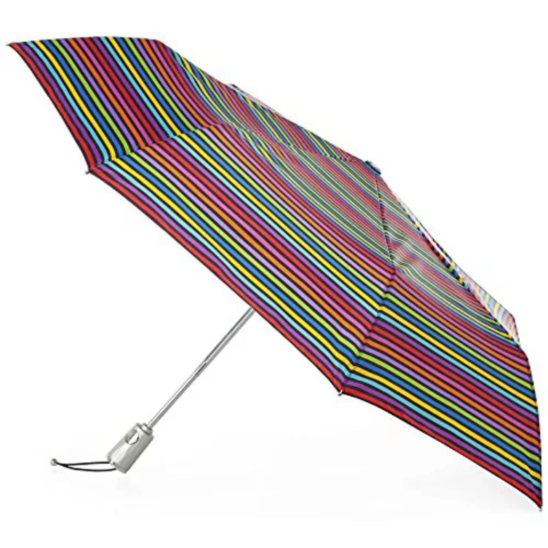 

SunGuard Auto Open Close Umbrella with NeverWet, Skinny Stripe