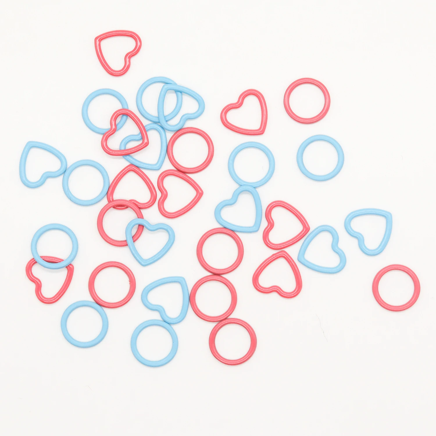 Металлический маркер для вязания круглый и в форме сердца гладкий крючком