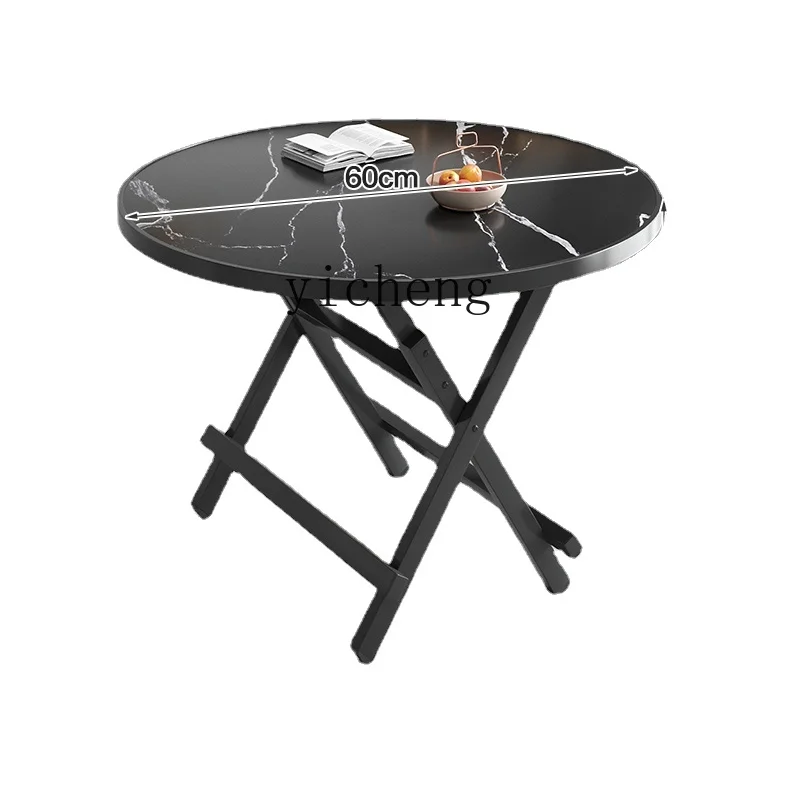 

YY Folding Table Small Apartment Rental Dormitory Dining Table round Table Household Dining Table