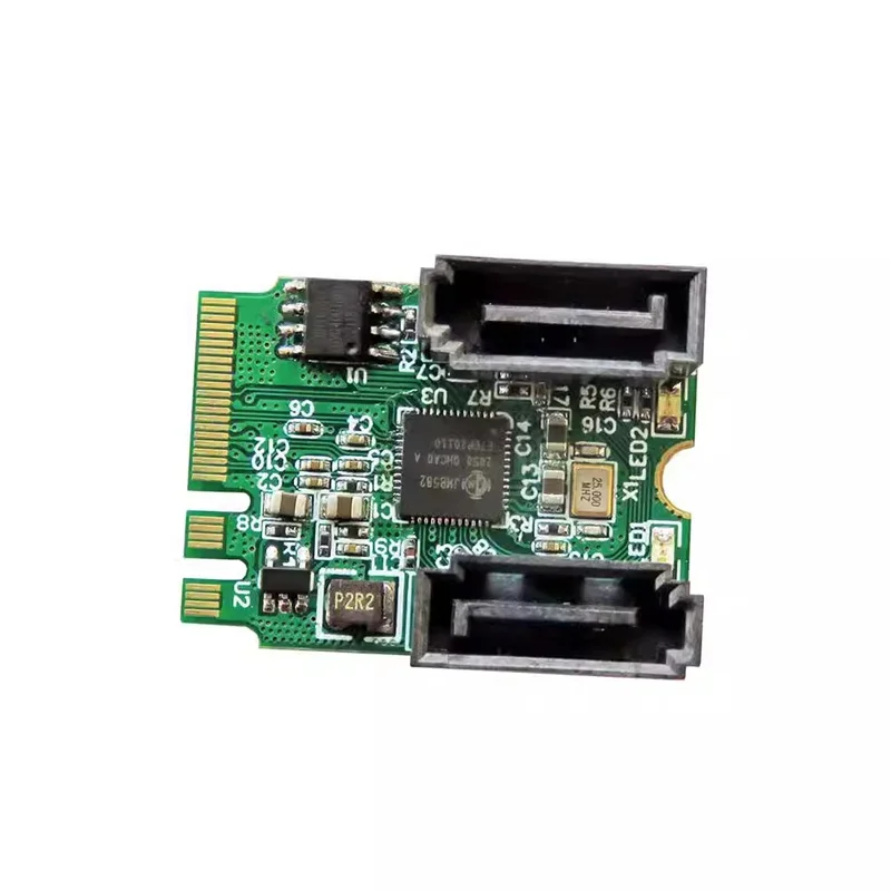 JMB582 PCIe M.2 WiFi интерфейс к 2-портовому адаптеру SATA