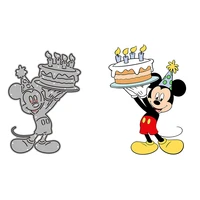 mickey mouse birthday cutting dies disney party dies for diy scrapbooking photo album embossing paper cards craft new 2022 punch