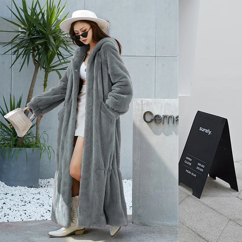 Real Fur Coat Luxury Winter Women's Coat Fur Thick Winter Office Lady Other Fur Yes Real Fur Female Fur Coat enlarge