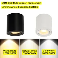 20pcs 12W Black Surface Mounted Ceiling Downlight with GU10 Bulb Replaceable LED Spot Light AC85-265V Warm/Natural/Cold White