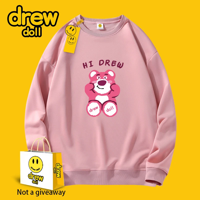 

DREW Long sleeve Sweatshirts 100% Cotton Men Hoodies Male Women Streetwear High Quality Tops HOUSE JUSTIN Bieber Smiley Autumn