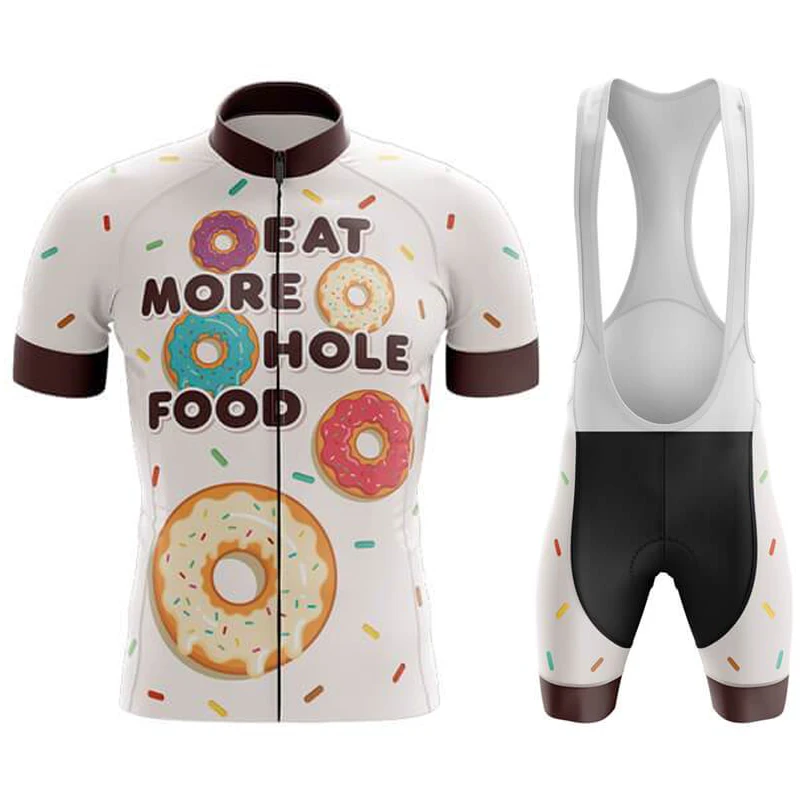 Новинка 2024 профессиональная команда EAT MORE HOLE FOOD мужская летняя велосипедная