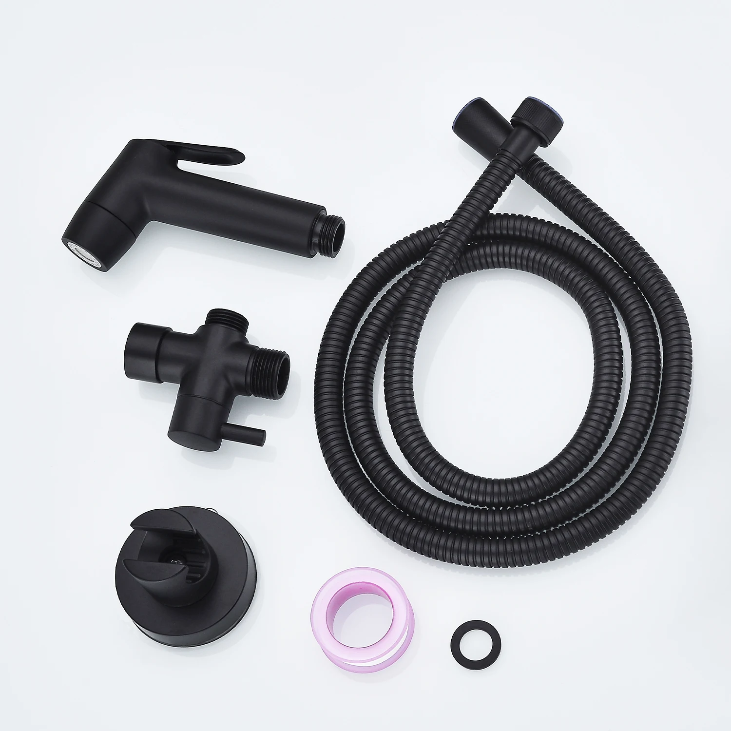 Black Handheld Bidet Sprayer Shower Bathroom Kitchen Toilet Douche Portable Faucet Garden Shattaf Jet | Обустройство дома